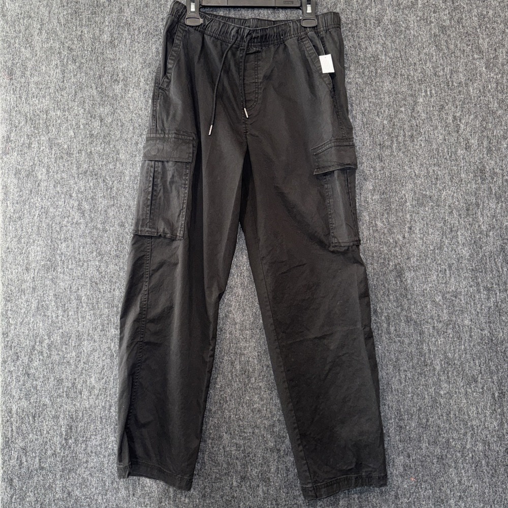 No Boundaries Cargo Pants Straight Fit Mens Sz M (32-34) Black Y2K Style Skater